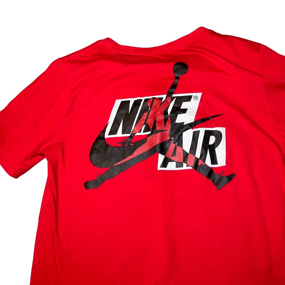 Jordan T-Shirt Boys Kids Large 12-13 Red Camo Pocket Nike Air Graphic Tshirt - Picture 6 of 6